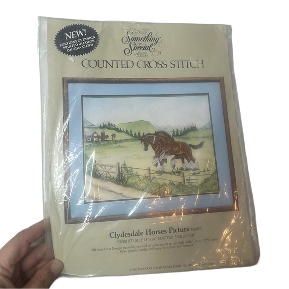 something special Other - Vintage Something Special Counted Cross Stitch Cyldesdale Horse 50300 18x14 Kit